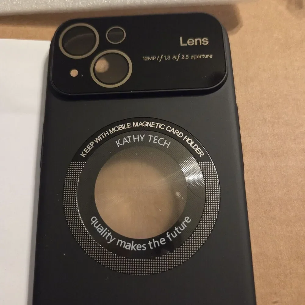 Kathy Tech Branded iPhone 15 Case Designed To Hold Cards Magnetically NEW